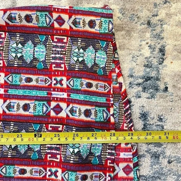 2/$25 CATO Red Bohemian Boho Tribal Western Lightweight Business Casual Blouse - Picture 14 of 14